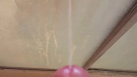 teen boy cums in the shower