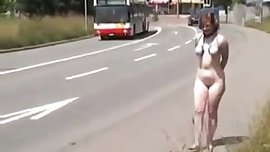 nude amateur slave girl in public