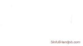 Trina kneels and uses her hands on cock