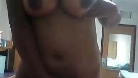 Busty College Girl Oils Up Her Tits