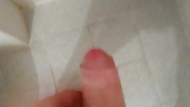 Cum in the bathroom